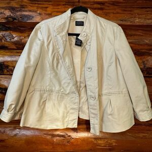 George Cream Lined Blazer Jacket Size 14‎